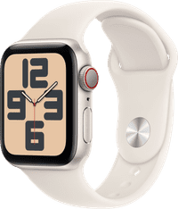 Apple Watch SE 2024 4G 40 mm Polarstern Sportarmband S/M