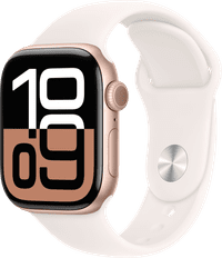 Apple Watch Series 10 42 mm Roségold Sportarmband S/M