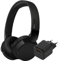 Philips TAH4209 Schwarz + BlueBuilt Quick-Charge-Ladegerät mit USB-A-Port 18 W Schwarz
