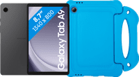 Samsung Galaxy Tab A9 8,7 Zoll 64GB Wi-Fi und 4G Grau + BlueBuilt Kids Cover Blau