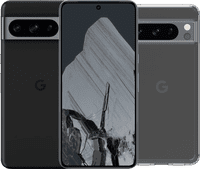 Google Pixel 8 Pro 128GB Schwarz 5G + BlueBuilt Protective Backcover Transparent