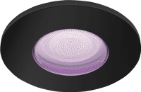 Philips Hue Xamento Bathroom Recessed Spot Light White and Color - Black - Round