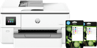 HP OfficeJet Pro 9720e + 2 schwarze Patronen + 2 Farbpatronen
