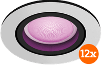 Philips Hue Centura Recessed Spot Light White and Color - Round -  Aluminum- 12-pack