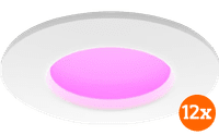 Philips Hue Recessed Spot Light Slim 12-pack - White and Color - 90mm - White