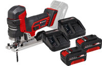 Einhell TP-JST 18/135 Li BL Solo 4.0Ah Battery (2x) Starter Kit