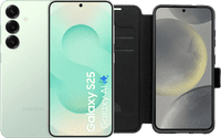 Samsung Galaxy S25 128GB Mintgrün 5G + BlueBuilt Book Case Schwarz