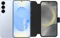 Samsung Galaxy S25 Plus 256GB Hellblau 5G + BlueBuilt Book Case Schwarz