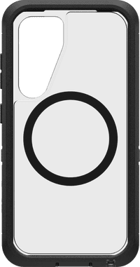 OtterBox Defender Samsung Galaxy S25 Backcover mit Magnet Transparent mit schwarzem Rand