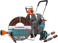 Gardena Comfort FLEX 50 m CleverRoll L Classic Brauseset