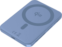 BlueBuilt Wireless Powerbank mit Qi2 und MagSafe 5.000 mAh mit Schnellladen 20 Watt Blau