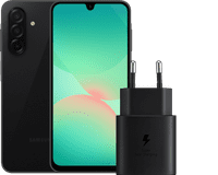 Samsung Galaxy A26 128GB Schwarz 5G + Samsung Ladegerät 25 Watt Schwarz