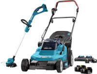 Makita DLM432PT with 5.0Ah Battery (2x) + Makita DUR193Z + 5.0Ah 18V Battery (2x)