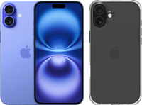 Apple iPhone 16 Plus 128GB Blau + BlueBuilt Protective Backcover Transparent
