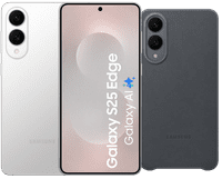 Samsung Galaxy S25 Edge 256GB Silver 5G + Samsung Kindsuit Back Cover Black