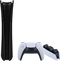 PlayStation 5 Slim Digital Edition + Covers Black + Charging Dock