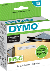 DYMO Etiketten für Rücksendeadressen 25 x 54 mm 500 Stück