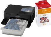 Canon SELPHY CP1500 Schwarz + Canon RP-108 Tinte Kassette/Papier Set 108 Blatt