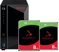 ASUSTOR AS5402T + Seagate Ironwolf 16TB (2x 8TB)