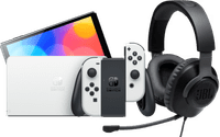 JBL Quantum 100 Schwarz + Nintendo Switch OLED Weiß