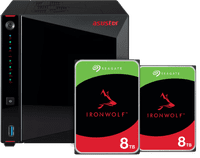 ASUSTOR AS5404T + Seagate Ironwolf 16TB (2x 8TB)