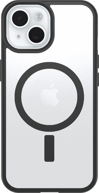 OtterBox React iPhone 15, 14, and 13 Back Cover with MagSafe Magnet Transparent Black Edge