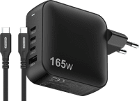Sitecom 165 W GaN Power Delivery Wandladegerät + Sitecom USB-C-auf-USB-C-Kabel 2 m