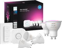 Philips Hue White and Color GU10 Starter Pack - 5 Lights + Bridge + Dimmer