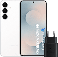 Samsung Galaxy S25 FE 128GB White 5G + Samsung Charger 25W Black