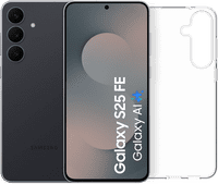 Samsung Galaxy S25 FE 256GB Black 5G + BlueBuilt Back Cover Transparent