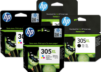 HP 305XL Ink Cartridge 4-Color Bundle (2 units)