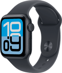 Apple Watch SE (2025) 5G 40 mm Mitternacht Sportarmband S/M