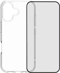 BlueBuilt Protective Back Cover iPhone 17 Transparent + BlueBuilt iPhone 17 Screen Protector Glass