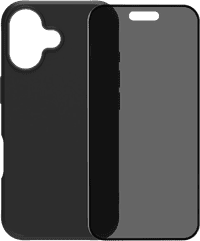 BlueBuilt Protective Back Cover with MagSafe iPhone 17 Black + iPhone 17 Privacy Screen Protector Glass