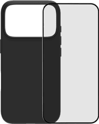 BlueBuilt Protective Back Cover with MagSafe iPhone 17 Pro Black + BlueBuilt iPhone 17 Pro Screen Protector Glass