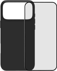 BlueBuilt Back Cover iPhone 17 Pro Max Black + BlueBuilt iPhone 17 Pro Max Screen Protector Glass