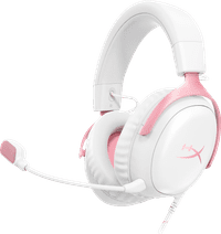 HyperX Cloud III Wired Gaming Headset - White/Pink (PC, PS5, Xbox Series X|S)