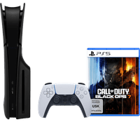 PlayStation 5 Slim mit Laufwerk + Call of Duty: Black Ops 7 + Cover Schwarz