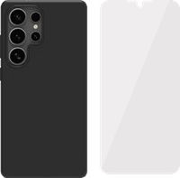 BlueBuilt Samsung Galaxy S25 Ultra Back Cover Black + BlueBuilt Screen Protector Glass