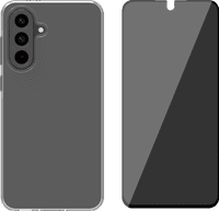 BlueBuilt Back Cover Samsung Galaxy A56 Transparent + Privacy Screen Protector