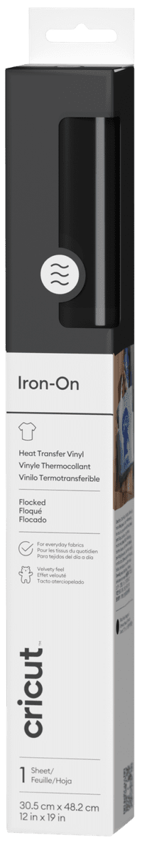 Cricut Flocked Iron-On Black 30.5x48.3cm