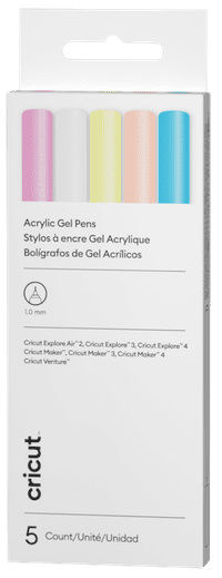 Cricut Explore/Maker Acrylic Gel Pens 5-pack 1.0mm