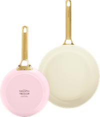 GreenPan Padova Reserve 20cm + 26cm Frying Pan Set Blush Pink
