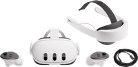 Meta Quest 3 512GB + BlueBuilt PC Link-Kabel + Elite Strap mit Akku