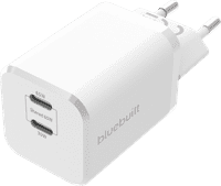 BlueBuilt Power-Delivery-Ladegerät mit 2 USB-C-Anschlüssen 65 W Weiß