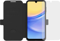 BlueBuilt Samsung Galaxy A16 4G/5G Book Case Schwarz + Panzerglas