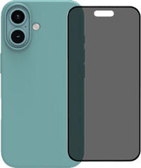 BlueBuilt Back Cover iPhone 16 Green + Privacy Filter Screen Protector Glass