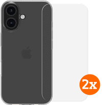 BlueBuilt Backcover iPhone 16 Transparent + Panzerglas Doppelpack