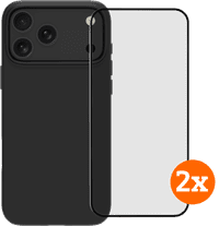 BlueBuilt Protective Backcover mit MagSafe iPhone 17 Pro Max Black + Displayschutz Doppelpack