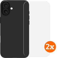 BlueBuilt Back Cover Apple iPhone 16 Plus Transparent + Screen Protector Glass Duo Pack